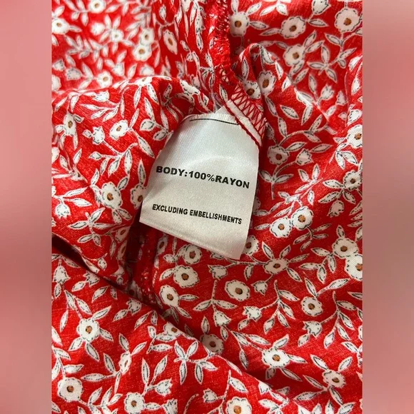 Princess Polly Icona Floral Red Romper Size 8 - Picture 7 of 10